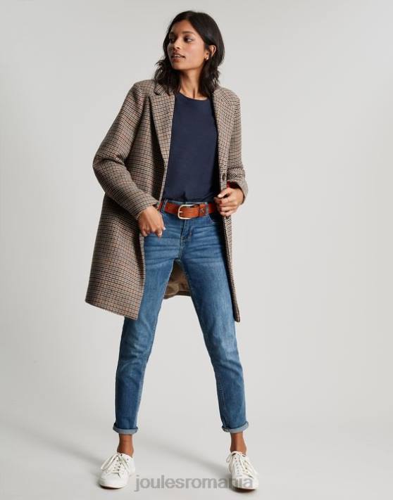 Joules femeilor tricou carley solid clasic crew 48DH76 îmbrăcăminte marina franceză | Joules Romania