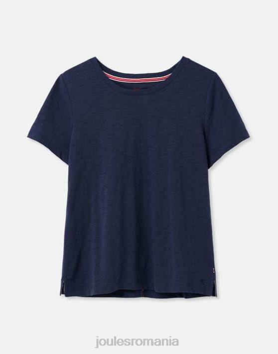 Joules femeilor tricou carley solid clasic crew 48DH76 îmbrăcăminte marina franceză | Joules Romania