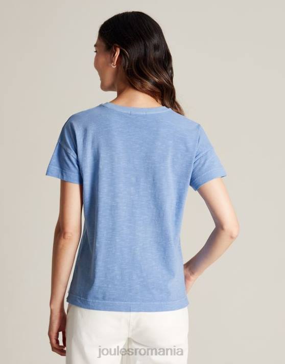 Joules femeilor tricou macey cu maneca scurta 48DH81 îmbrăcăminte albastru | Joules bags
