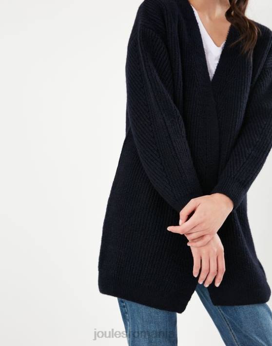 Joules femeilor caroline cardigan cu paragate 48DH139 îmbrăcăminte bijuterie albastră | Joules Romania