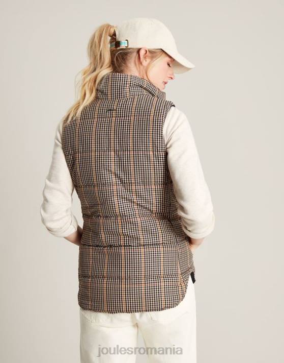 Joules femeilor vestă reversibilă atwell diamond quilt 48DH50 îmbrăcăminte negru | Joules cizme