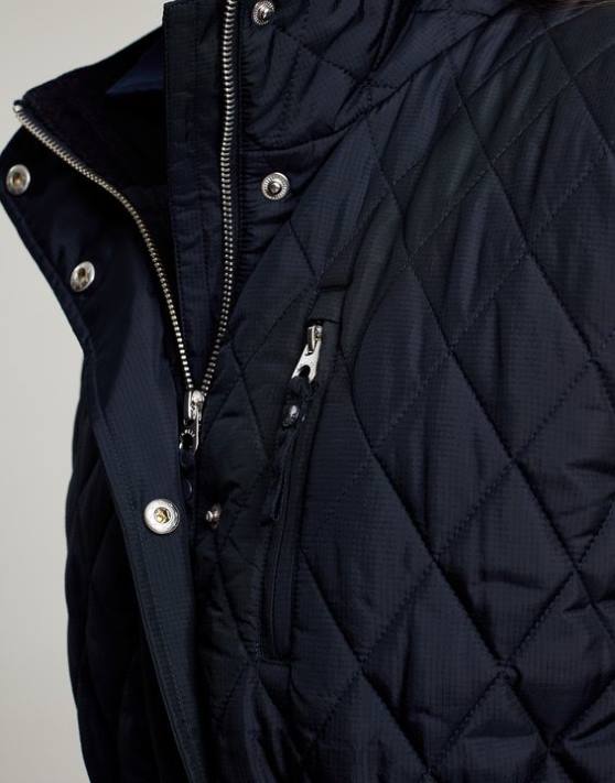 Joules femeilor vesta de pilota cu diamante kempton 48DH39 îmbrăcăminte marina marina | Joules bags