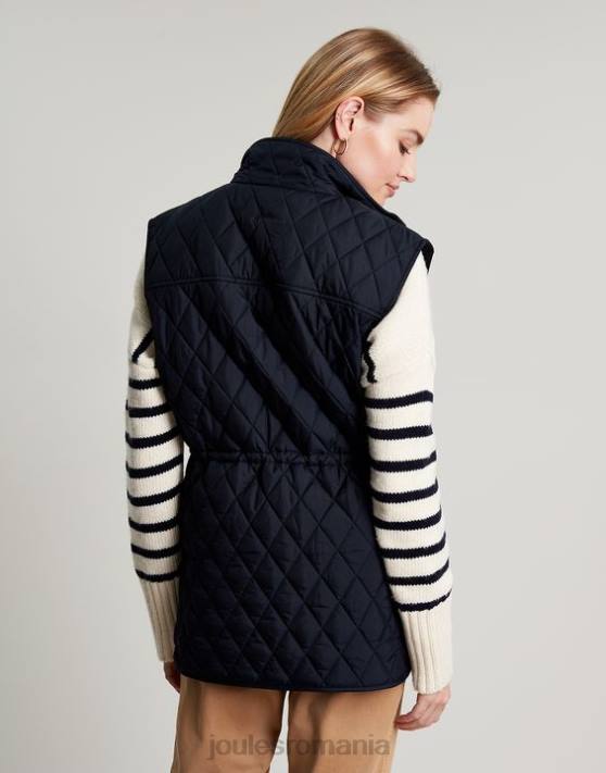 Joules femeilor vesta de pilota cu diamante kempton 48DH39 îmbrăcăminte marina marina | Joules bags