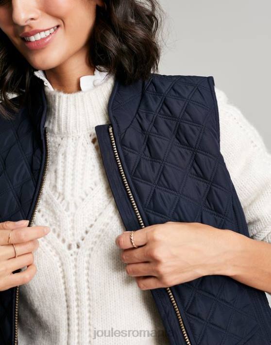Joules femeilor vesta matlasata minx diamant 48DH35 îmbrăcăminte marina marina | Joules cizme