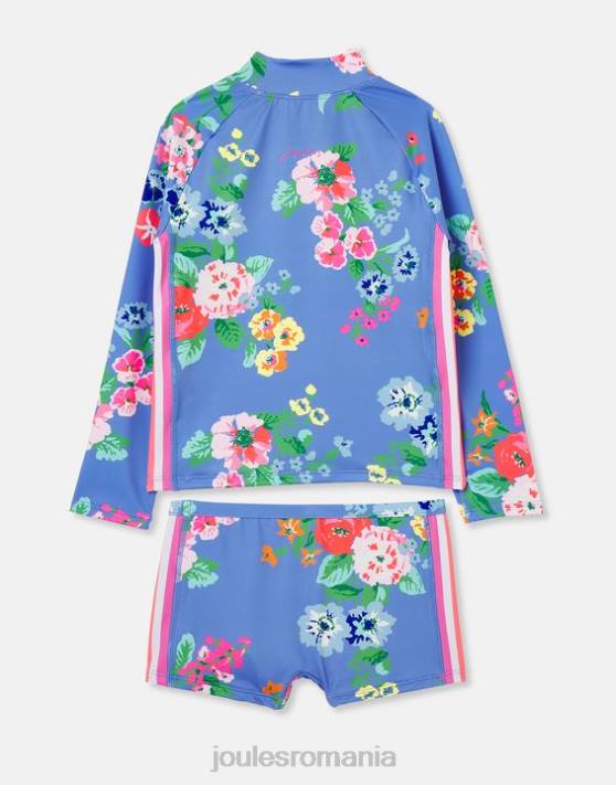 Joules fetelor vestă cutanată pe plajă și set de portbagaj 48DH291 îmbrăcăminte albastru floral | Joules bags