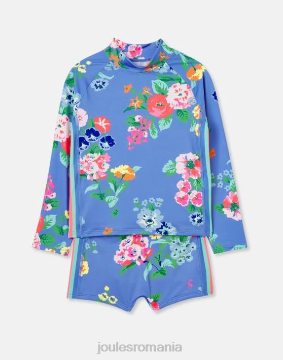 Joules fetelor vestă cutanată pe plajă și set de portbagaj 48DH291 îmbrăcăminte albastru floral | Joules bags