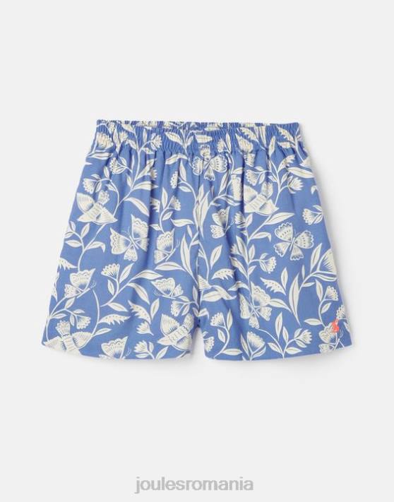 Joules fetelor pantaloni scurți imprimați hettie woven 5-12 ani 48DH268 îmbrăcăminte fluture albastru | Joules Romania