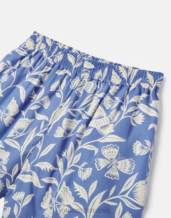Joules fetelor pantaloni scurți imprimați hettie woven 5-12 ani 48DH268 îmbrăcăminte fluture albastru | Joules Romania