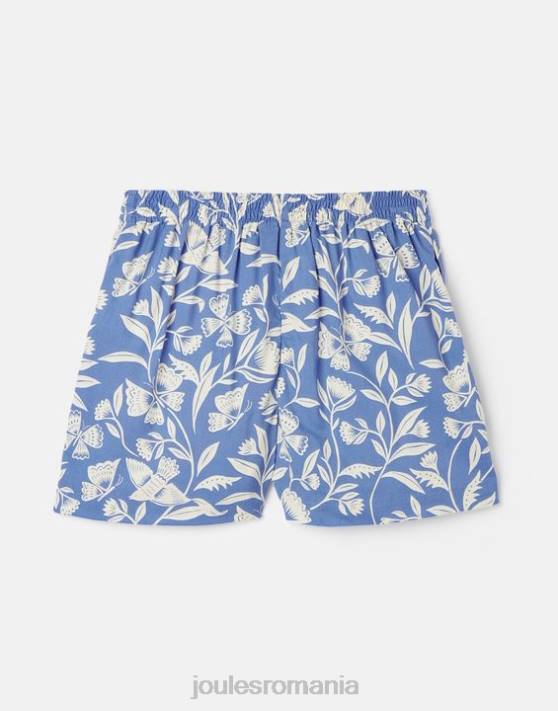 Joules fetelor pantaloni scurți imprimați hettie woven 5-12 ani 48DH268 îmbrăcăminte fluture albastru | Joules Romania