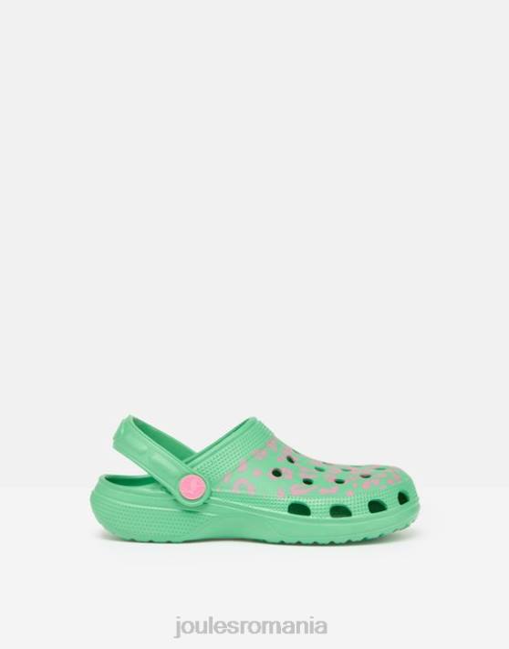 Joules fetelor poole aluneca pe saboti 48DH325 încălţăminte leopard roz verde | Joules Romania