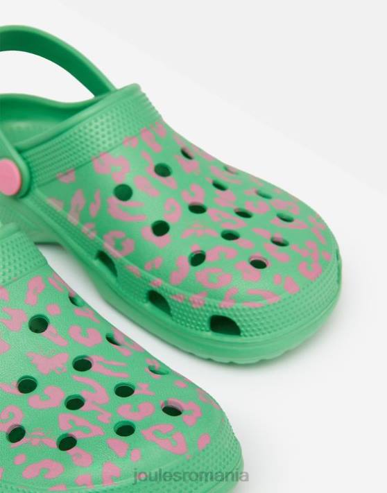 Joules fetelor poole aluneca pe saboti 48DH325 încălţăminte leopard roz verde | Joules Romania