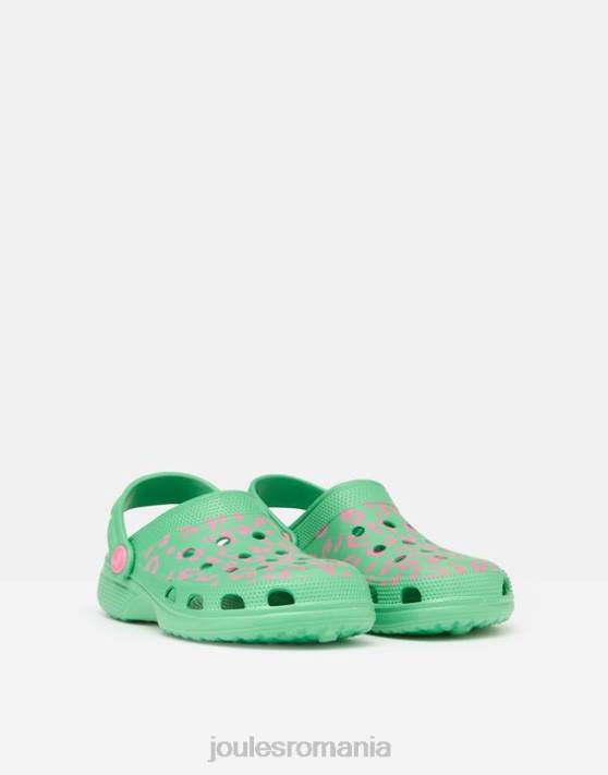 Joules fetelor poole aluneca pe saboti 48DH325 încălţăminte leopard roz verde | Joules Romania