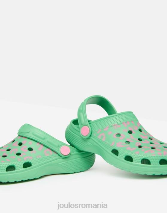 Joules fetelor poole aluneca pe saboti 48DH325 încălţăminte leopard roz verde | Joules Romania