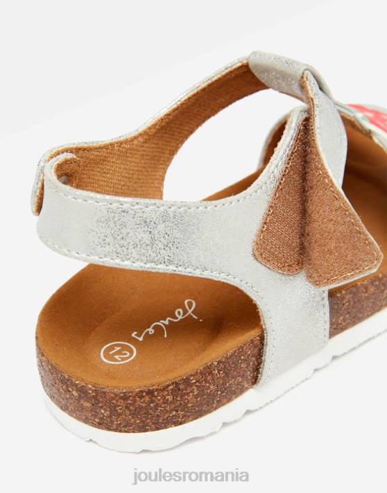 Joules fetelor sandale scarlett t-bar 48DH333 încălţăminte argint | Joules bags