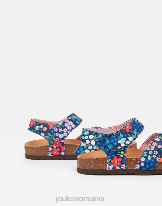 Joules fetelor sandale tessie cu curea multiplă cu velcro 48DH332 încălţăminte bijuterie albastră ditsy | Joules cizme