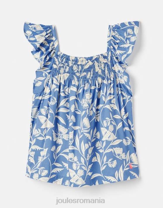 Joules fetelor nicola top încâlcit 5-12 ani 48DH271 îmbrăcăminte fluture albastru | Joules Romania