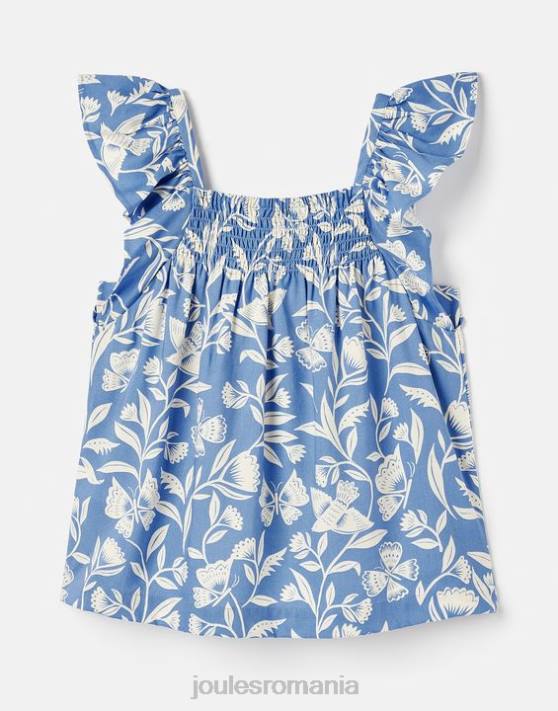 Joules fetelor nicola top încâlcit 5-12 ani 48DH271 îmbrăcăminte fluture albastru | Joules Romania