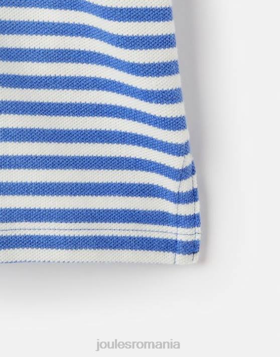 Joules fetelor tricou polo cu dungi morgan 2-12 ani 48DH255 îmbrăcăminte dungă multiplă albastră | Joules bags