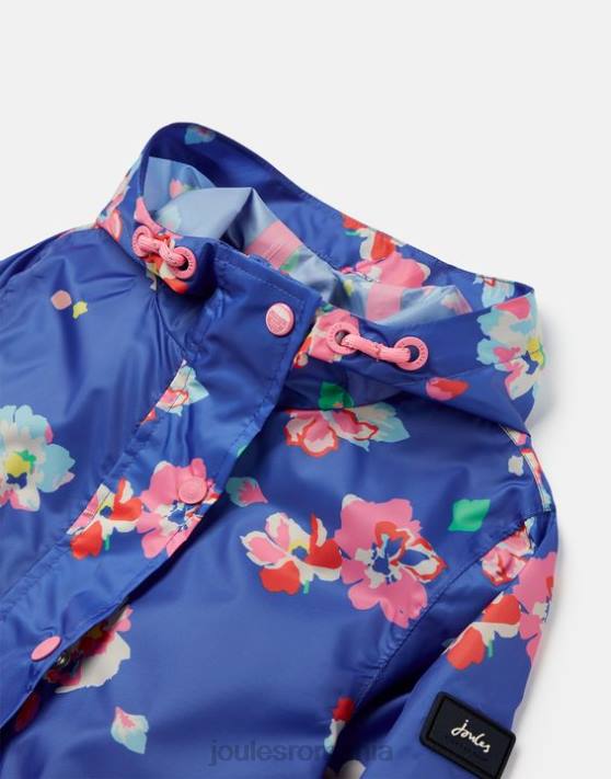Joules fetelor geaca golightly 2-12 ani 48DH305 îmbrăcăminte albastru floral | Joules cizme