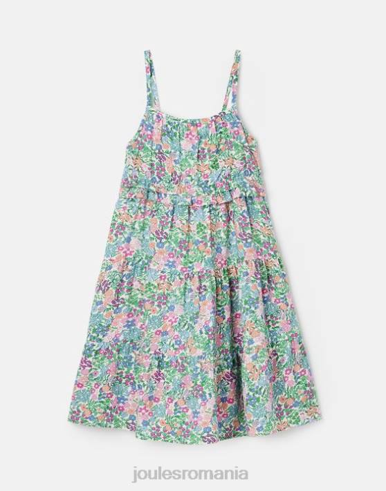 Joules fetelor rochie cu etaje theadora în frunze imperiu 5-12 ani 48DH293 îmbrăcăminte multi ditsy | Joules cizme