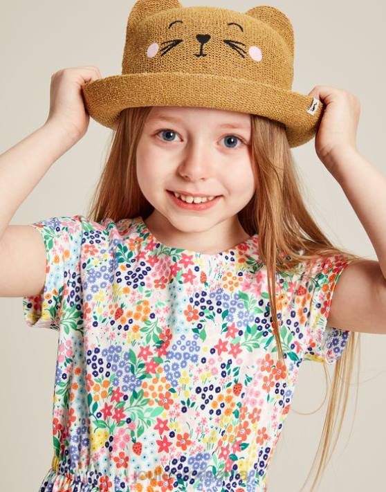 Joules fetelor rochie din jerse cu maneca scurta jude 2-12 ani 48DH274 îmbrăcăminte ditsy de căpşuni | Joules Romania
