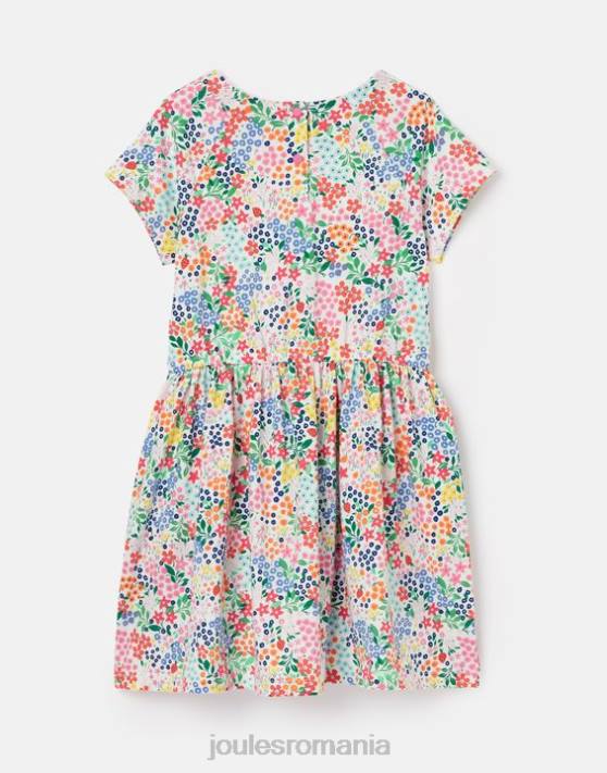Joules fetelor rochie din jerse cu maneca scurta jude 2-12 ani 48DH274 îmbrăcăminte ditsy de căpşuni | Joules Romania