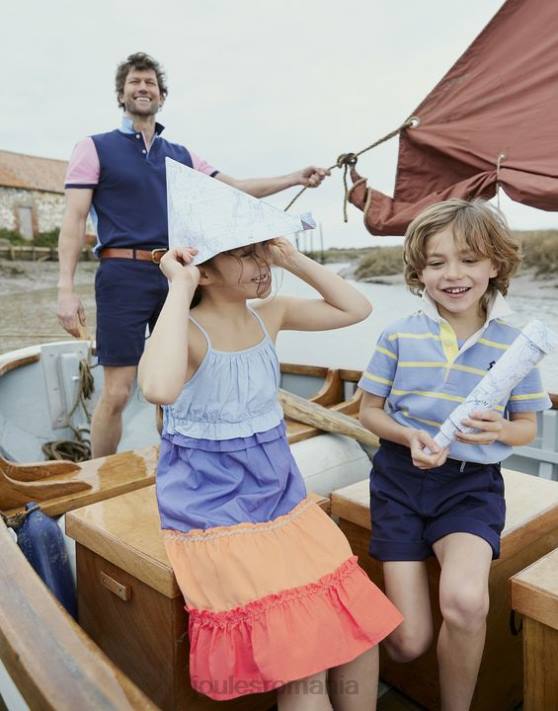 Joules fetelor rochie theadora trapez 5-12 ani 48DH314 îmbrăcăminte bloc de culoare | Joules cizme