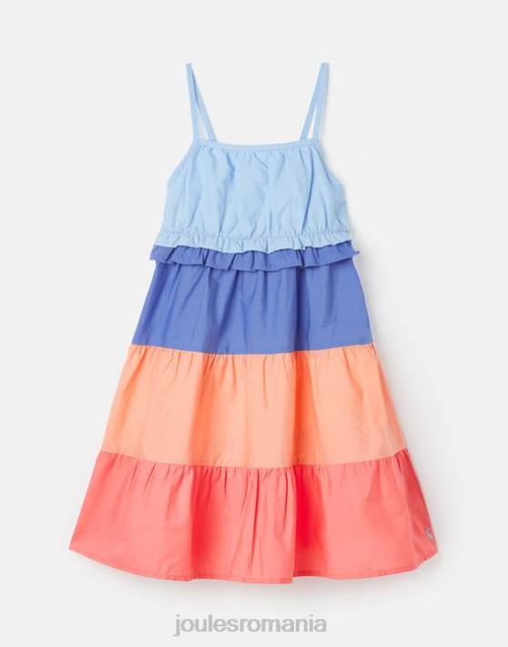 Joules fetelor rochie theadora trapez 5-12 ani 48DH314 îmbrăcăminte bloc de culoare | Joules cizme