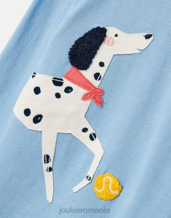 Joules fetelor ava tricou cu maneca lunga 2-12 ani 48DH272 îmbrăcăminte bel air blue | Joules cizme