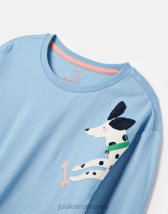 Joules fetelor ava tricou cu maneca lunga 2-12 ani 48DH272 îmbrăcăminte bel air blue | Joules cizme