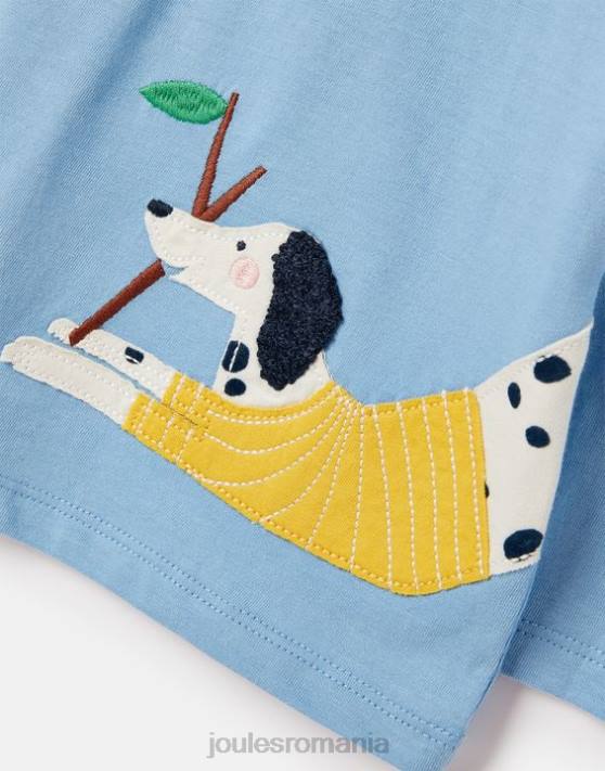 Joules fetelor ava tricou cu maneca lunga 2-12 ani 48DH272 îmbrăcăminte bel air blue | Joules cizme