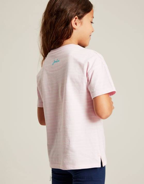 Joules fetelor tricou aplicat bethany 2-12 ani 48DH295 îmbrăcăminte roz fructat | Joules Romania