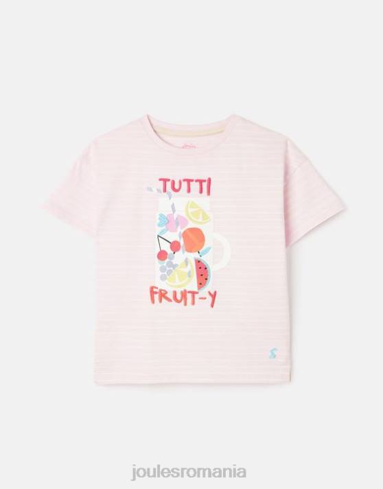 Joules fetelor tricou aplicat bethany 2-12 ani 48DH295 îmbrăcăminte roz fructat | Joules Romania