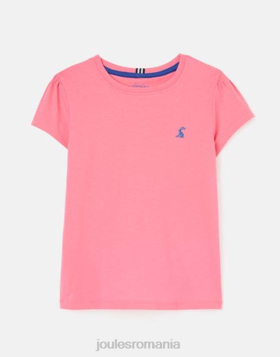 Joules fetelor tricou cassie cu maneca scurta 2-12 ani 48DH311 îmbrăcăminte roz aurora | Joules cizme