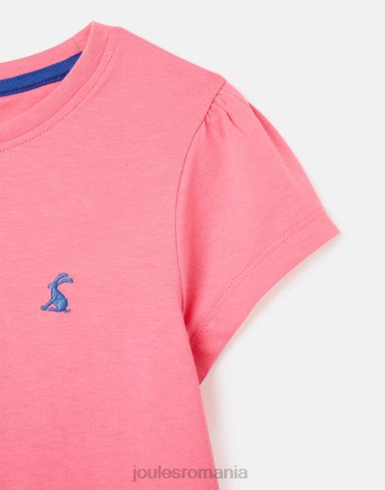 Joules fetelor tricou cassie cu maneca scurta 2-12 ani 48DH311 îmbrăcăminte roz aurora | Joules cizme