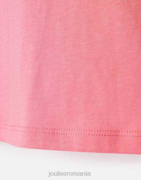 Joules fetelor tricou cassie cu maneca scurta 2-12 ani 48DH311 îmbrăcăminte roz aurora | Joules cizme
