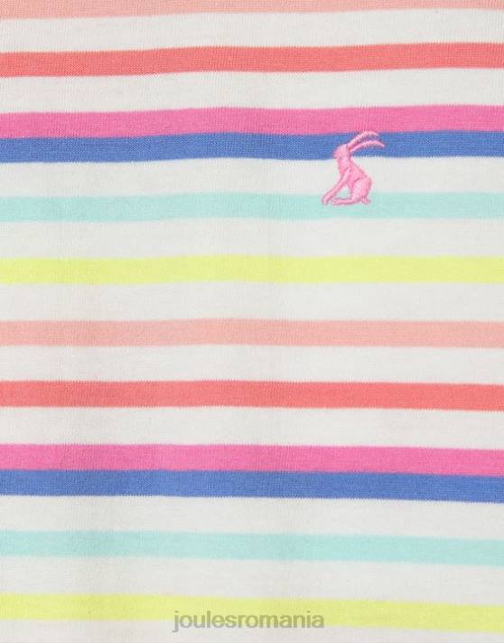 Joules fetelor tricou cu volan cu maneca scurta 2-12 ani 48DH258 îmbrăcăminte dungi multiplă | Joules bags