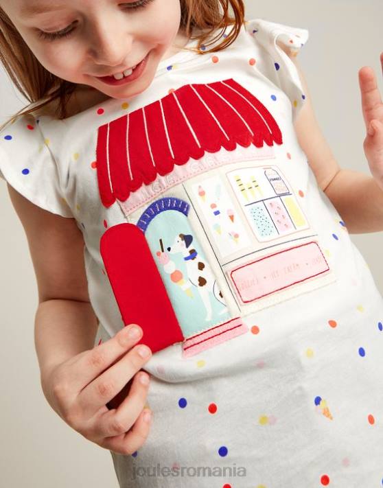 Joules fetelor tricou flutter astra 2-8 ani 48DH306 îmbrăcăminte loc de inghetata | Joules bags
