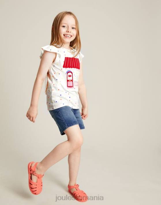 Joules fetelor tricou flutter astra 2-8 ani 48DH306 îmbrăcăminte loc de inghetata | Joules bags
