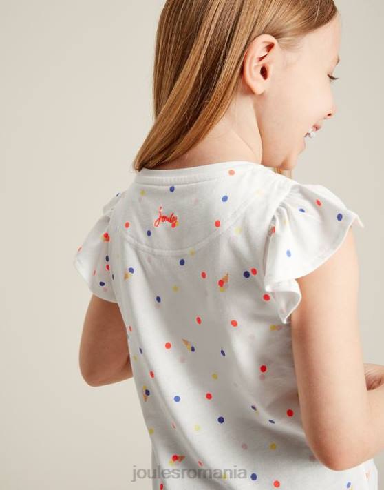 Joules fetelor tricou flutter astra 2-8 ani 48DH306 îmbrăcăminte loc de inghetata | Joules bags