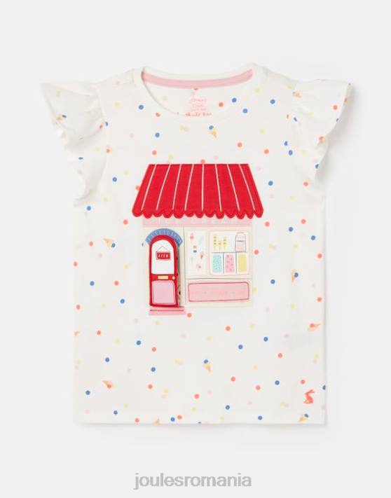 Joules fetelor tricou flutter astra 2-8 ani 48DH306 îmbrăcăminte loc de inghetata | Joules bags