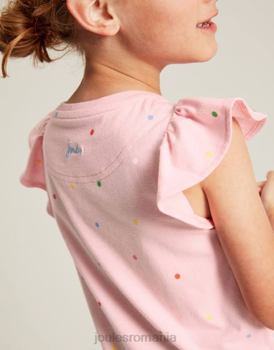 Joules fetelor tricou flutter astra cu maneca scurta 2-8 ani 48DH290 îmbrăcăminte unicorn roz | Joules cizme