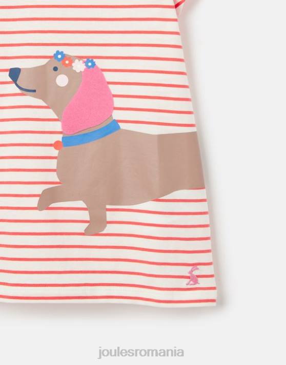 Joules fetelor tricou serigrafiat pixie 2-12 ani 48DH259 îmbrăcăminte câine dungă | Joules Romania