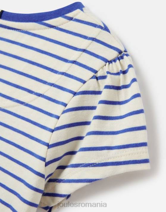 Joules fetelor tricou serigrafiat pixie cu maneca scurta 2-12 ani 48DH265 Apparel dungă roșie de inimă | Joules Romania
